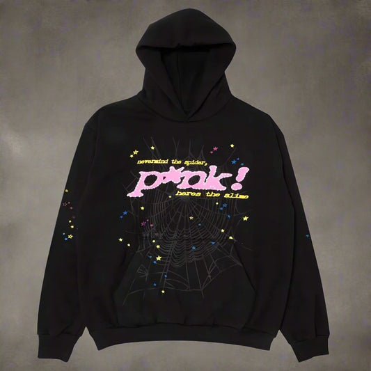 Sp5der P*NK Hoodie Black